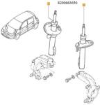 Original Renault Amortizor axa fata [stanga/dreapta] ORIGINAL RENAULT 8200663650 (8200663650)