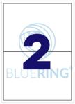 BLUERING Etikett címke, 210x148mm, 100 lap, 2 címke/lap Bluering® - nyomtassingyen