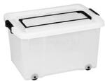 NHG IRIS Uno Box 50 literes tárolódoboz zárható tetővel, kerekekkel, fogóval húzható (NHG_20460800) (NHG_20460800)