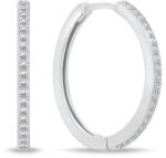 Brilio Silver Csillogó ezüst karika fülbevaló EA159W 2, 2 cm