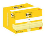 3M POST-IT Öntapadó jegyzettömb, 51x76 mm, 12x100 lap, , kanári sárga (LP656CY) (LP656CY)