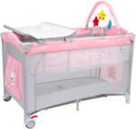 Juju Patut pliant 2 nivele Juju Sleepy Baby, Hunny Bunny (JU7970-Hunny-Bunny) - roua