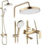 Rea Veneta Brush Gold Zuhanyrendszer - Esőztetővel és Kézi Zuhannyal