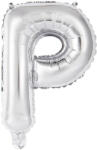  Silver, Ezüst P betű fólia lufi 45 cm