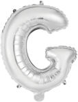  Silver, Ezüst G betű fólia lufi 45 cm