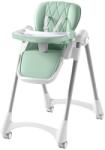 Kidizi Scaun de masa pliabil pentru bebelusi si copii Kidizi Allure Mint, 6-36 luni, spatar ajustabil 3 pozitii, roti cu frane (5949551914877) Scaun de masa bebelusi, inaltator