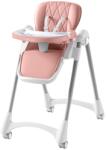 Kidizi Scaun de masa pliabil pentru bebelusi si copii Kidizi Allure Roz, 6-36 luni, spatar ajustabil 3 pozitii, roti cu frane (5949551914884) Scaun de masa bebelusi, inaltator