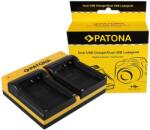 Patona Dual incarcator pentru Sanyo DB-L40A L20A Xacti DMXC1 DMX-C1 DMXCA65 DMX-CA65 DSCC4 inkl. Micro-US