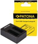 Patona Incarcator Patona dual pentru GoPro Hero 8 AHDBT-801 Hero 7 AHDBT-701 Hero 6 Hero 5 AHDBT-501 cu cablu Micro-USB