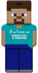 Air Val Gel Dus si Sampon Air Val Minecraft, Figurina 2D Steve, 400 ml (AIRVAL00162)