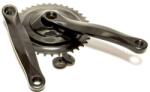 Csepel négyszögtengelyes single speed hajtómű, acél, 38T, 170 mm, 3/32", fekete