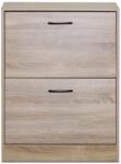Autronic Cipősszekrény rekeszekkel G1014 OAK, tölgy, barna, 2 emelet