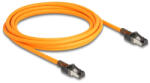 Delock RJ45 Hálózati Kábel USB Type-C Porttal Megtalálási, Önazonosítási Funkcióval Cat6A S/FTP 3 m Narancssárga
