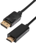 Gembird DisplayPort - HDMI összekötő kábel 1m Apa-Apa - nagy felbontású kép- és hangátvitel, erős csatlakozók, megbízható jelminőség dokkolóhoz, monitorhoz és laptophoz, PC-hez