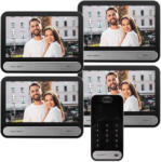 Techson 4 db TCTIS716 + 1 db TCTDS302 Négylakásos Video IP kaputelefon szett (TCTIS716_4db+TCTDS302)