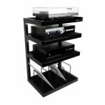 NorStone ESSE Hi-Fi VINYL állvány Fekete / fekete üveg (NorStone_ESSE_Hi-Fi-vinyl)