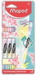 Maped Szövegkiemelő készlet, 1-5mm, kétvégű, MAPED "Fluo Peps Duo", 6 különböző pasztell szín, 3db/bliszt (734128) - mystock