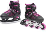 SMJ Sport 2 in 1 görkorcsolya, jégkorcsolya, állítható 34-37, pink-fekete, SMJ LEA (SMJUT103F)