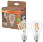 OSRAM 2x LED izzó A60 E27 3.8W = 60W 2700K 806lm Meleg 300° Izzószálas KLASSZIKUS ENERGIAHATÉKONYSÁG Osram (4058075842229)