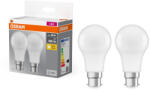 OSRAM 2x LED izzó A60 B22d 8W = 60W 806lm 2700K Meleg 150°-os foglalat Osram (4058075471801)