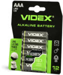 Videx LR03 AAA alkáli elemek 1, 5 V, 12 db-os bliszteres kiszerelésben (VIDBAT0030)