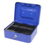  Pénzkazetta fém 20x8, 5x16 cm közepes Bluering® kék