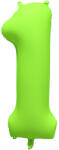 Amscan 1-es születésnapi szám fólia lufi - Neon zöld 86 cm