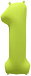 Amscan 1-es születésnapi szám fólia lufi - Neon sárga 86 cm