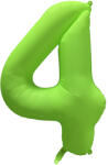 Amscan 4-es születésnapi szám fólia lufi - Neon zöld 86 cm