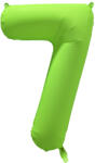 Amscan 7-es születésnapi szám fólia lufi - Neon zöld 86 cm