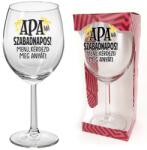 Neves Ajándék Borospohár - Apa ma szabadnapos - Ajándék Apának (BOP057)