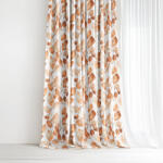 Goldea draperie decorativă luca - amprente de frunze 140x150 cm
