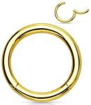  Szegmens karika piercing titánból Arany 0, 8