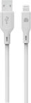 Dviced Cable USB-A to Lightning silicone 1, 25m - White (DV110002)