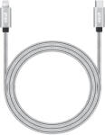 NEXT Метален кабел usb-c към lightning 1.2 m от next one - сребрист (k-lght-usbc-met-sl)