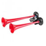 Seger Claxon cu 2 goarne 24v rosu pe aer 125dB (ALM 45892)