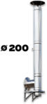 Jeremias Kit complet cos fum FI200, 3ML, Jeremias DW-Eco 2.0 din inox, racord la 90GR, cu palarie