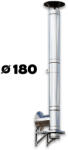 Jeremias Kit complet cos fum FI180, 5.8ML, Jeremias DW-Eco 2.0 din inox, racord la 90GR, cu palarie