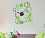 4 Decor Sticker Ceas cu bule si fructe