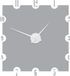 4 Decor Sticker Ceas de Perete Patrat