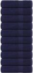 vidaXL Кърпи за баня FROGN 10 бр. тъмносини 100x150 см 360 г/м2 (136790)