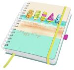 Sigel Jolie Summer Breeze 168x215 mm 120 lapos keményfedeles pontrácsos spirálfüzet (JN655)