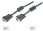 Equip 118814 VGA Kábel HD15 Apa/Apa Ferrit Gyűrűvel - 10 m