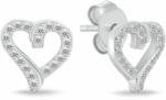 Brilio Silver Cercei fini din argint Inimi cu zirconii EA100W