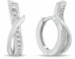 Brilio Silver Stílusos ezüst fülbevaló cirkónium kővel EA213W