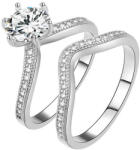 Beneto Dupla csillogó gyűrű cirkónium kővel AGG385 52 mm