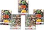 Herlitz 5 db Herlitz füzet készlet, A5-ös, 80 oldal, 70g/m2, négyzet, lekerekített sarkok, Fűszermintás (9480820-5)