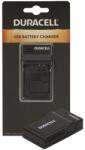 Duracell fényképezőgép akkumulátortöltő, USB, fekete, 120x120x25mm (DRP5953)