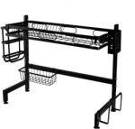 Trendy Sanitary Edénytartó, mosogató felett, evőeszköz tartóval, fekete 55x28x92 cm (VSL-10N)