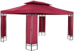 UNIPRODO Kerti pavilon - 3 x 4 m - 160 g / m2 - borvörös (UNI_PERGOLA_3X4RF)